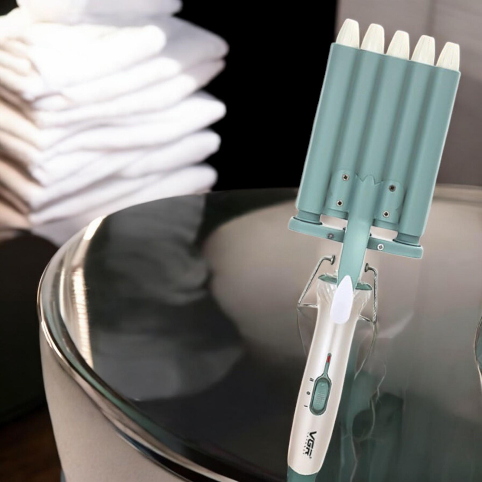 Плойка для волосся VGR V-597 5-хвильова з керамічним покриттям Blue (P_V597Blue) - фото 3 Плойка для волосся VGR V-597 5-хвильова з керамічним покриттям Blue (P_V597Blue) - фото 3