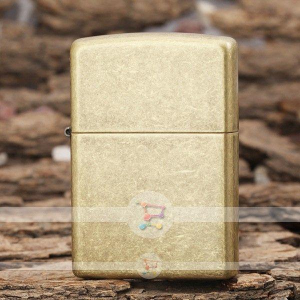 Зажигалка ZIPPO 201FB FLAT BTM ANTIQUE BRASS - фото 2