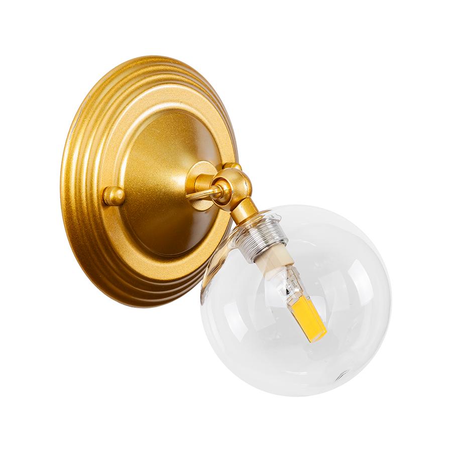 Светильник настенный молекула Levistella 761W140F1-1 GD/CL золотой плафон Прозрачный 