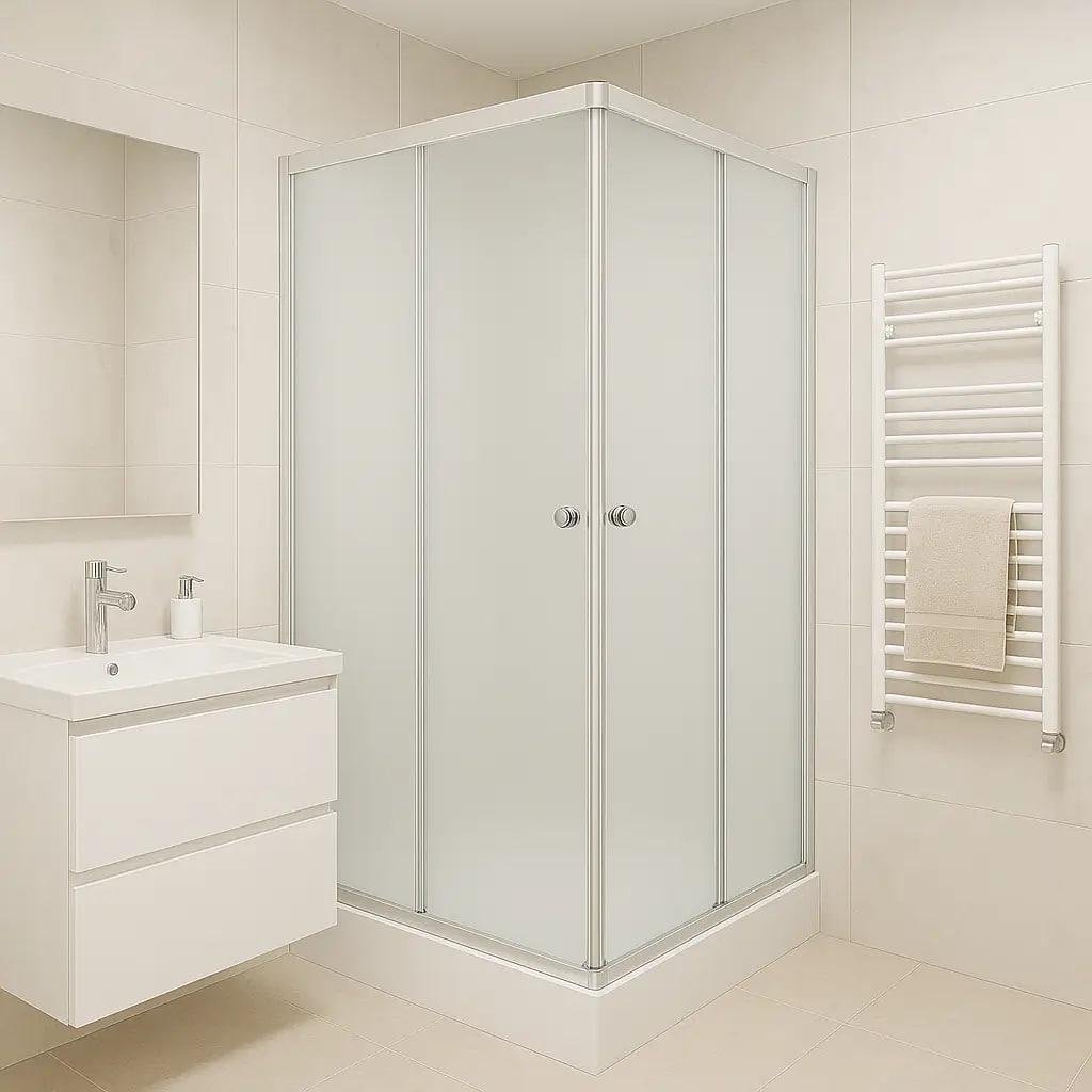 Душевая кабина KO&PO прямоугольная поддон 15 см стекло матовое 100х70х195 см Сатин (C15449)