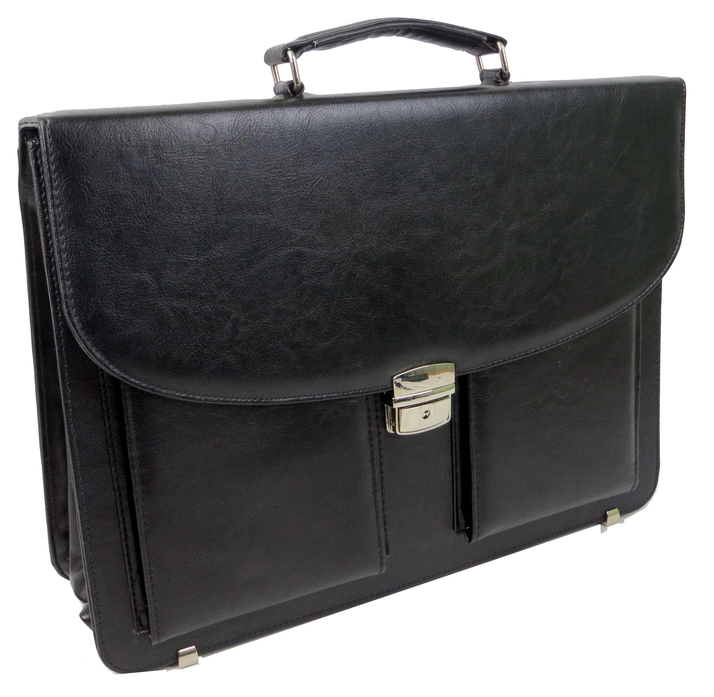 Портфель чоловічий Exclusive діловий з екошкіри Чорний (722900 black)
