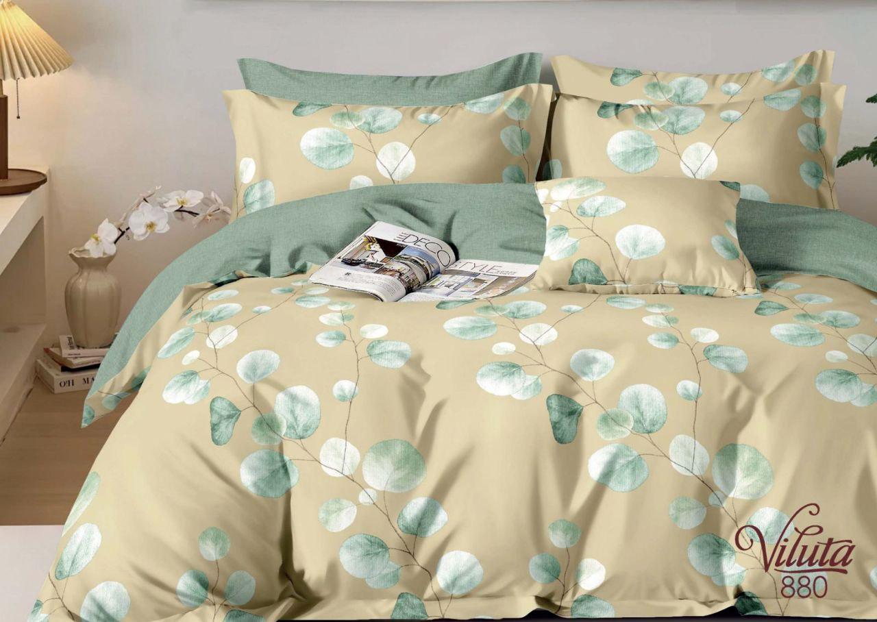 Комплект постельного белья Viluta Twill 880 сатин евро 200х220/70х70 см (3004)
