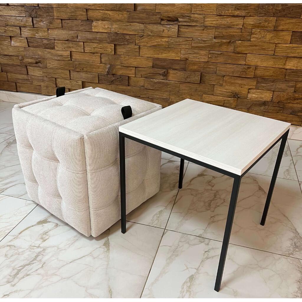 Пуф-трансформер 6в1 куб со столиком на колесах ЛДСП 50х50х54 см (12488835) - фото 3 Пуф-трансформер 6в1 куб со столиком на колесах ЛДСП 50х50х54 см (12488835) - фото 3