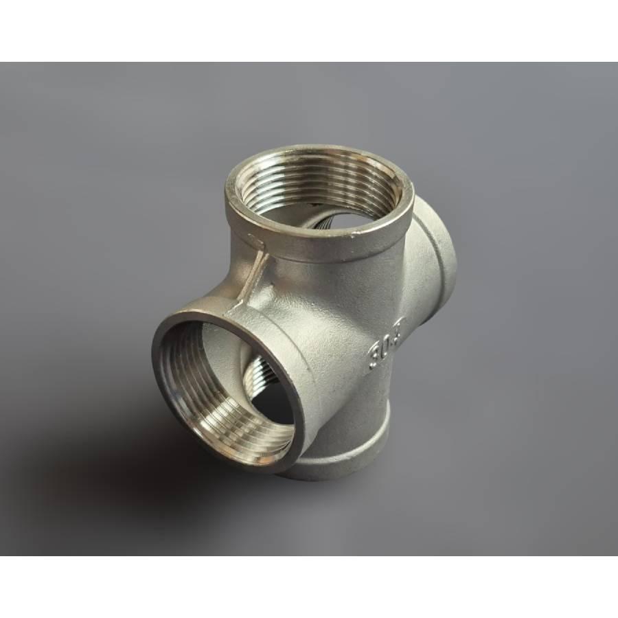 Крестовина резьбовая Ду32 равнопроходная н/ж сталь AISI304 ВР BSPP Class 150 1-1/4" (29203331) - фото 7 Крестовина резьбовая Ду32 равнопроходная н/ж сталь AISI304 ВР BSPP Class 150 1-1/4" (29203331) - фото 7