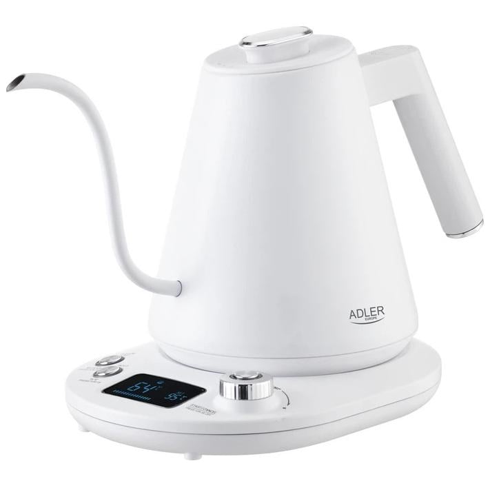 Електрочайник Adler AD 1349 Gooseneck з точним контролем температури 1 л 900 Вт White (13356516)