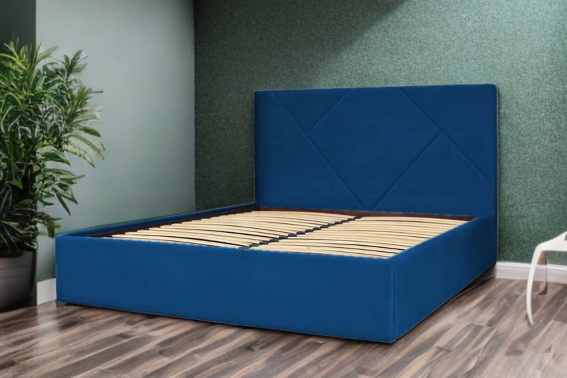 Ліжко RidneTut Odissey з підйомним механізмом Holand 86 180х200 см Синій (334100121-86180) - фото 4