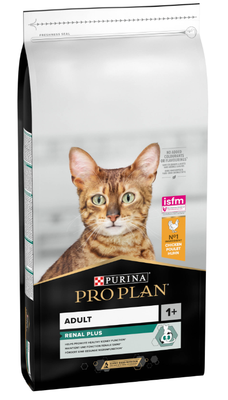 Корм сухой для взрослых котов Purina Pro Plan 1+ Renal Plus с курицей 14 кг (7613287887733)