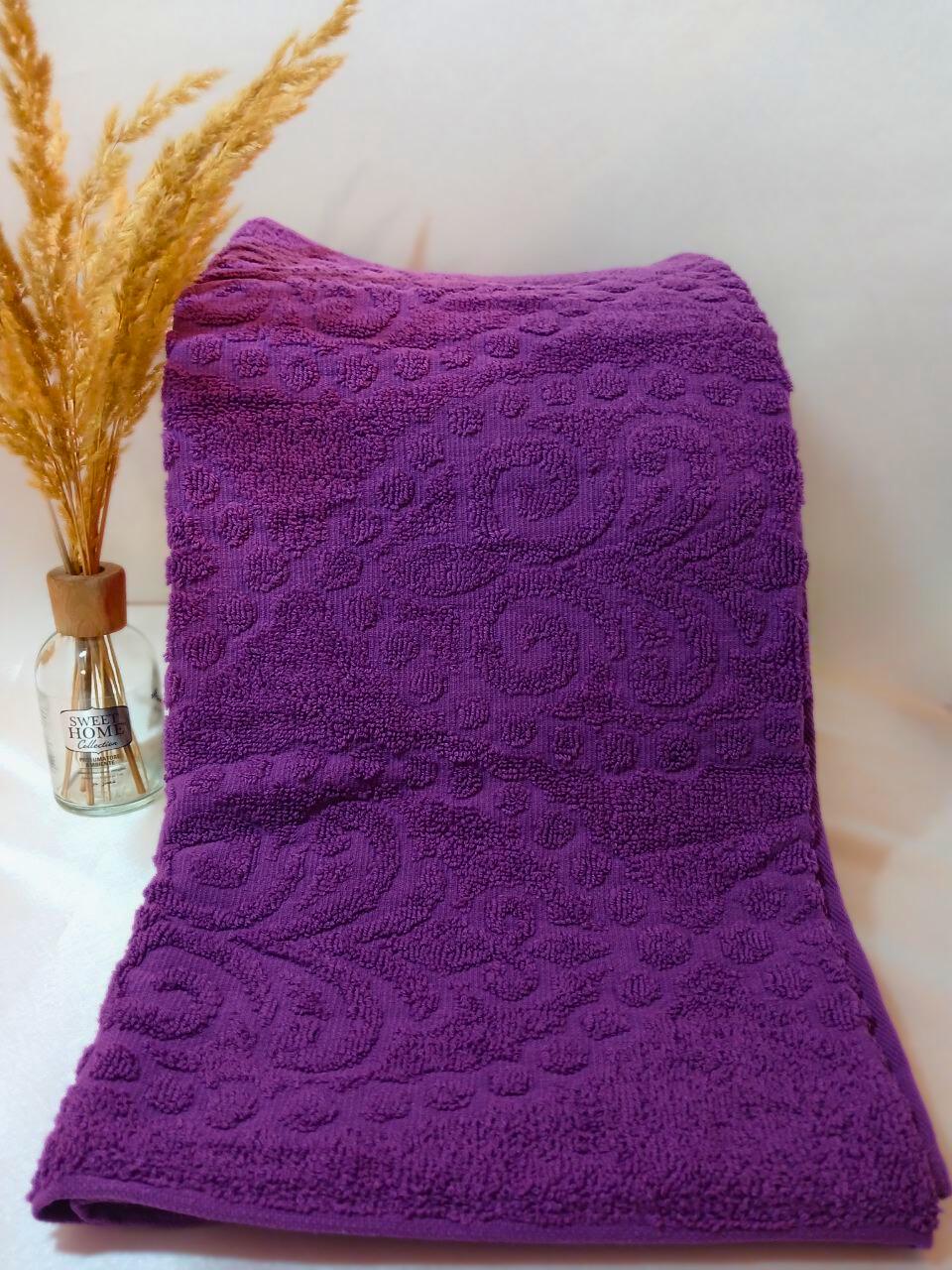 Рушник жакардовий Cotton Area 50х90 см Фіолетовий (12746) - фото 3