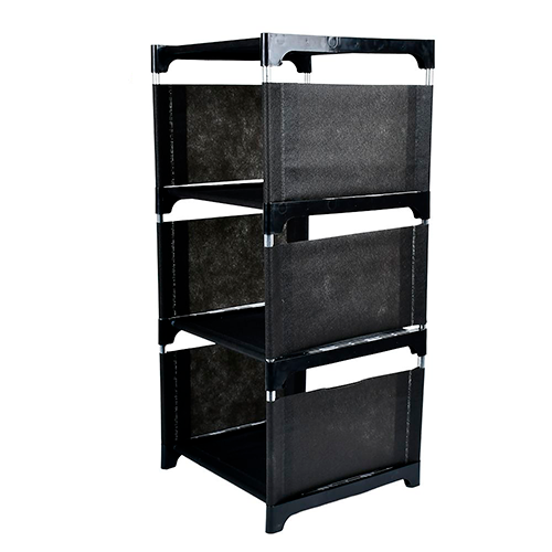 Напольная полка Stenson R97353 для обуви 26х26х58 см Черный