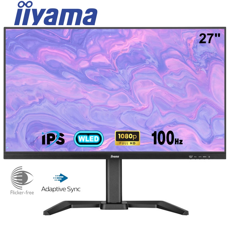 Монітор безрамковий iiyama GB2745HSU-B2 IPS 1920x1080 Full HD 27" 4W (26832314) - фото 6 Монітор безрамковий iiyama GB2745HSU-B2 IPS 1920x1080 Full HD 27" 4W (26832314) - фото 6