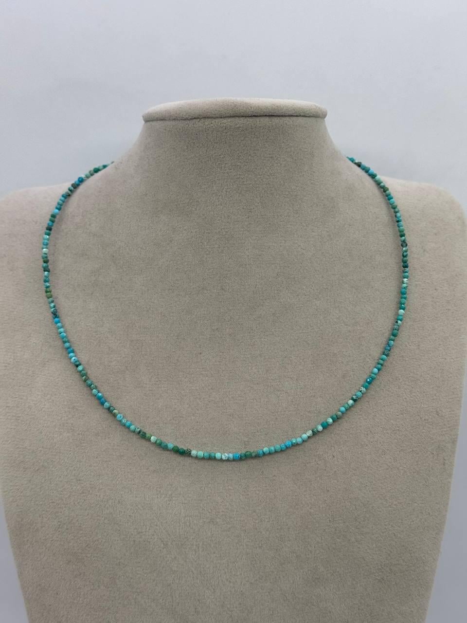 Чокер из бирюзы 2 мм 40 см Голубой (12920)