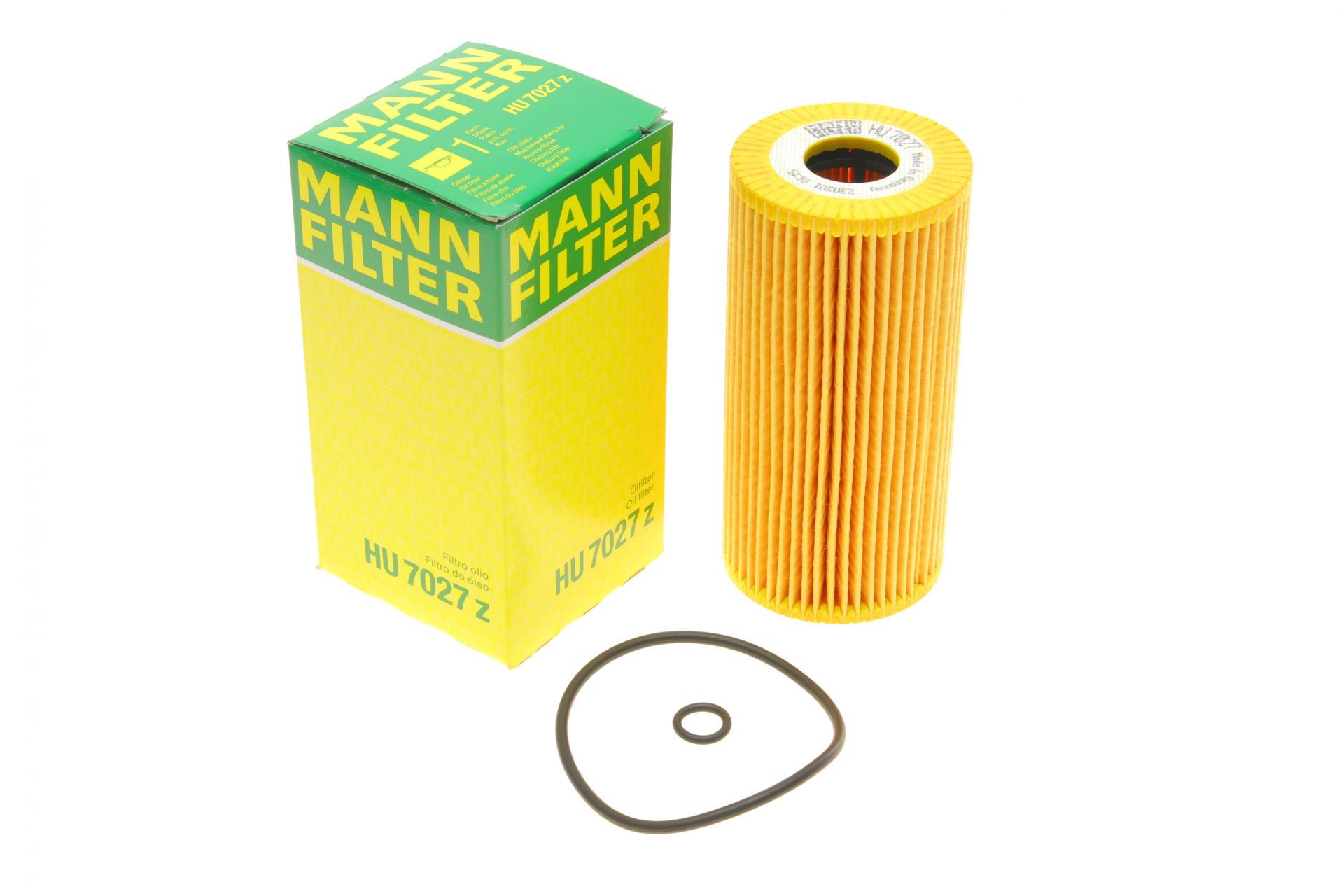 Фильтр масляный Mann-Filter для Hyundai Santa Fe/Kia Sorento 2,0/2,2 CRDi 09- (HU 7027 Z)