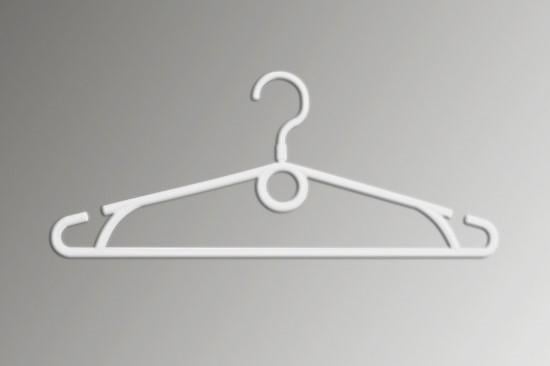 Вішалка пластмасова для легкого одягу 40 см Білий