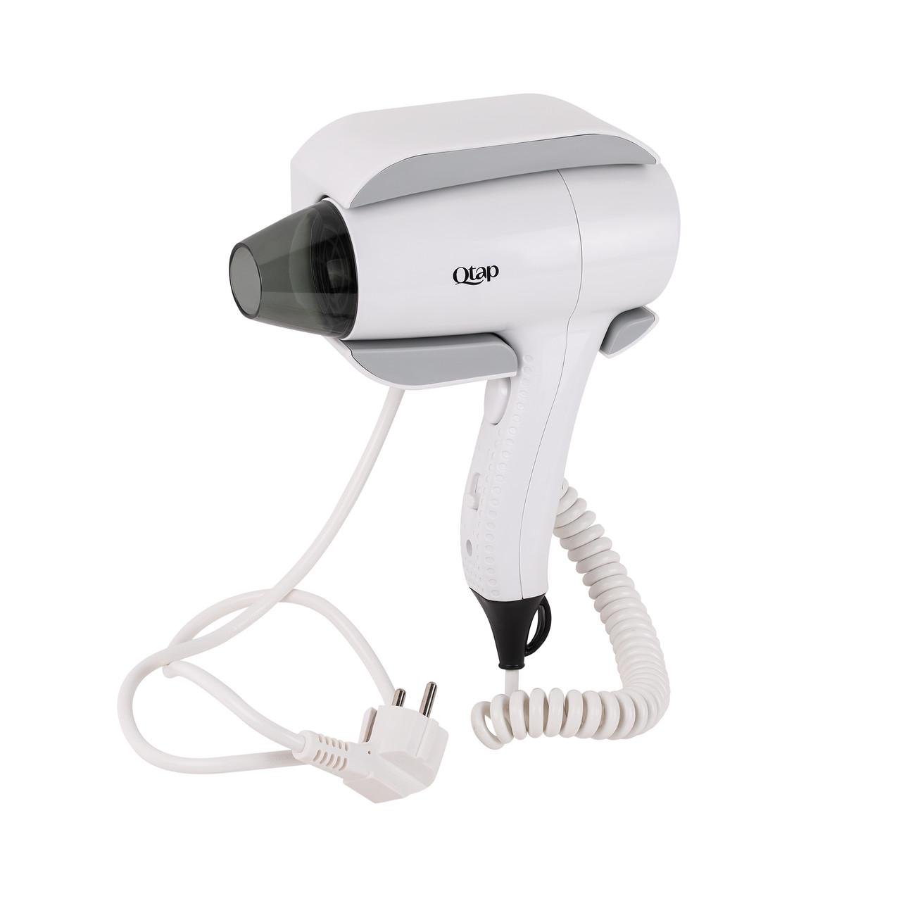 Фен с держателем Qtap Pohodli QTF1200ROP 1200 Вт White (Pobut)