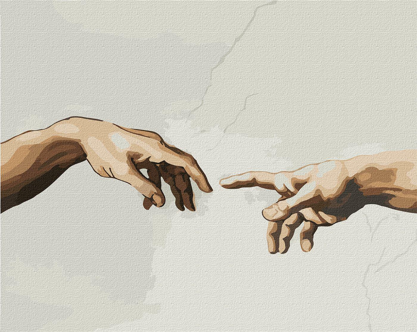 Картина по номерам Идейка Создание Адама 40x50 см (KHO4821)