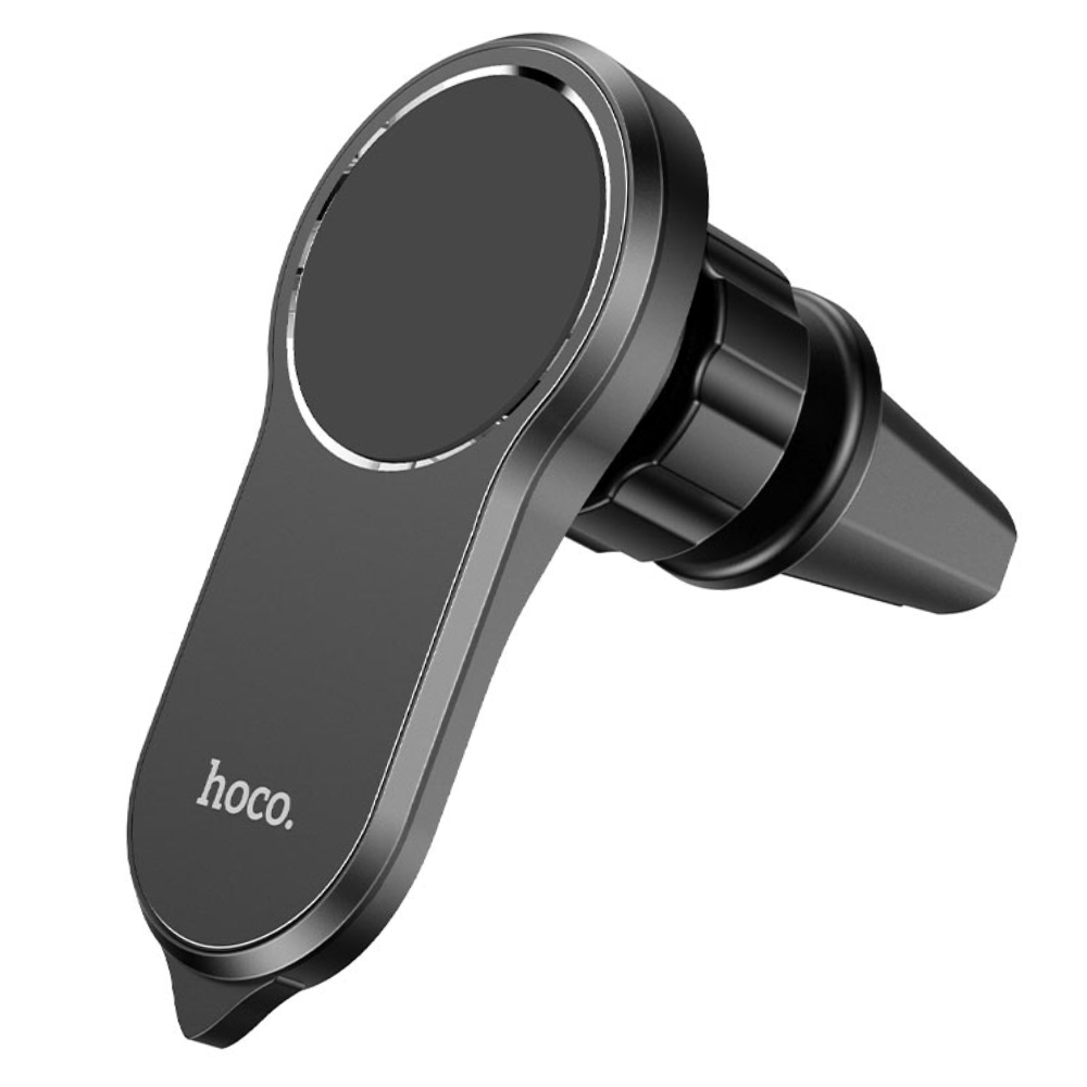 Держатель для телефона в машину Hoco магнитный 2в1 и аварийный молоток для разбивания стекла автомобиля Черный (CA96)