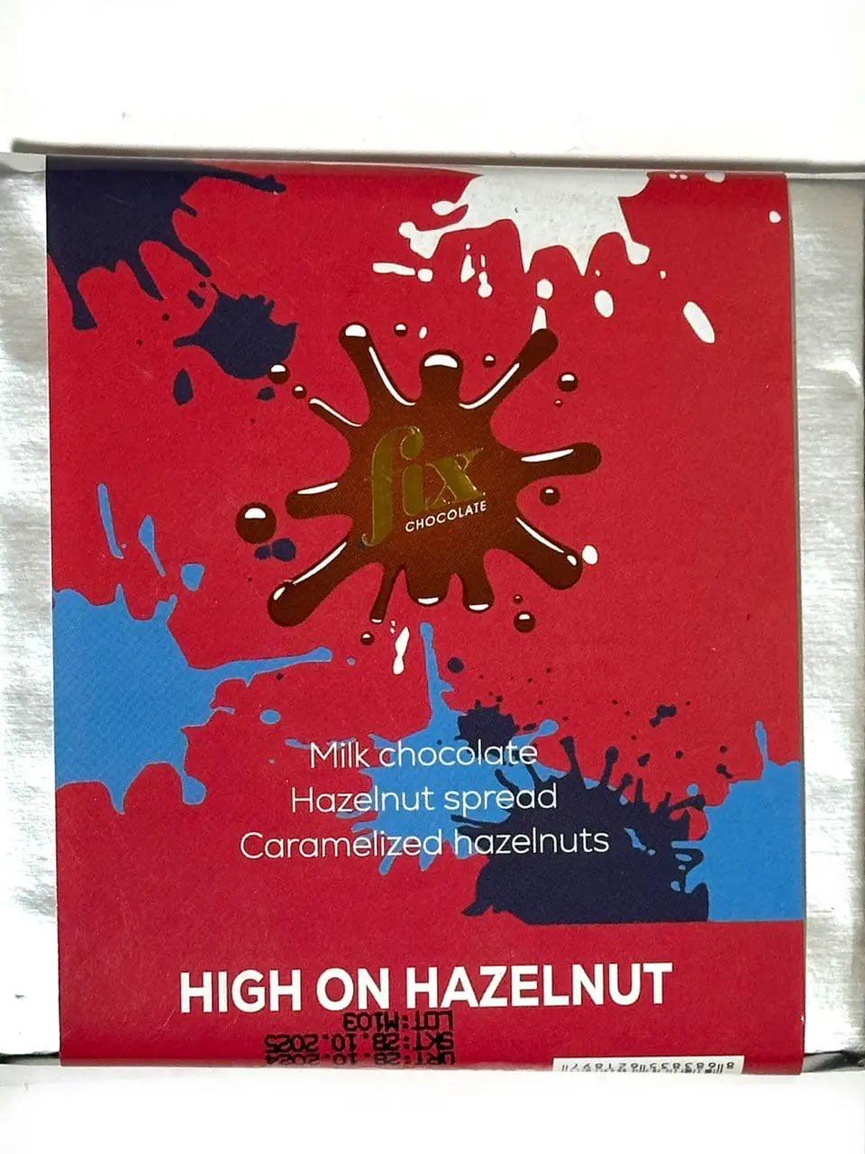 Шоколад Дубайський Fix High On Hazelnut зі смаком карамелізованого фундука 80 г