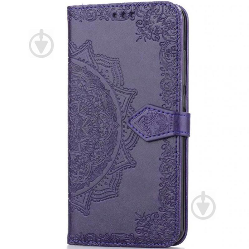 Кожаный чехол-книжка Epik Art Case с визитницей для Xiaomi Redmi 7A Фиолетовый (708943)