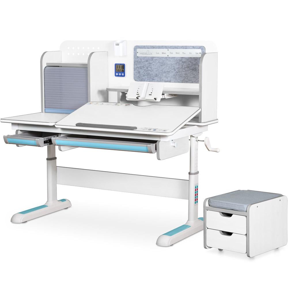 Стол детский Mealux Winnipeg Multicolor Plus WG Blue (BD-630 WG+BL с тумбой)