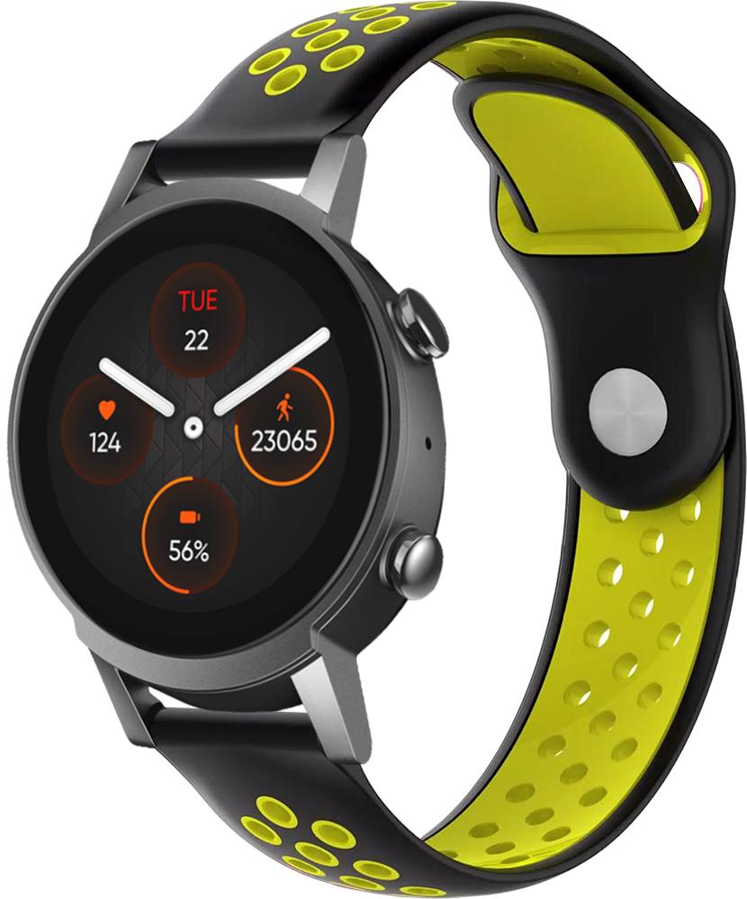 Ремінець Sport для Mobvoi TicWatch E3 Black Yellow (26747-61)