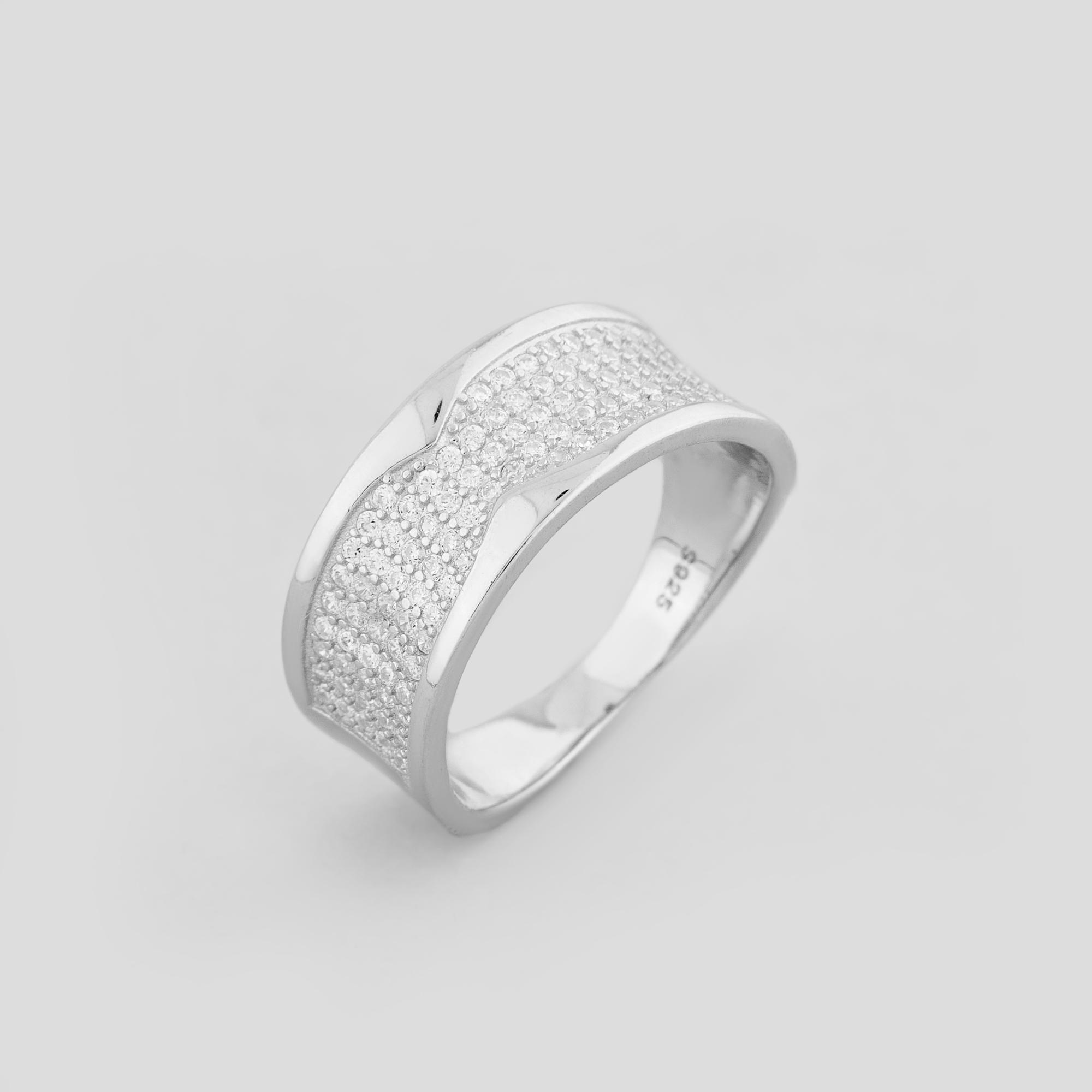 Серебряное кольцо Minimal Искренность мнений р. 18 (15727)