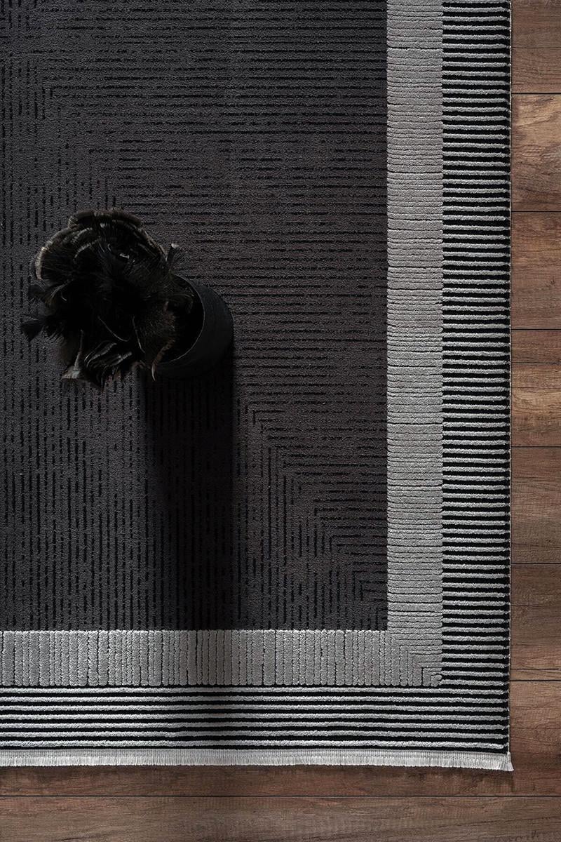 Килим акриловий Taboo Plus de16c 120x180 см Grey/Black (94321218) - фото 4