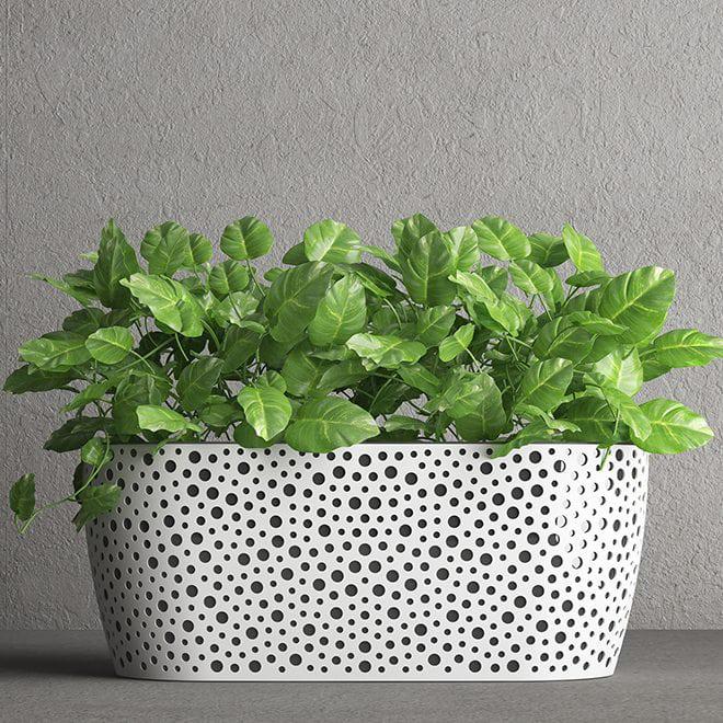 Горщик пластиковий Flora Vero Box 31,5 см Чорний (86050) - фото 2