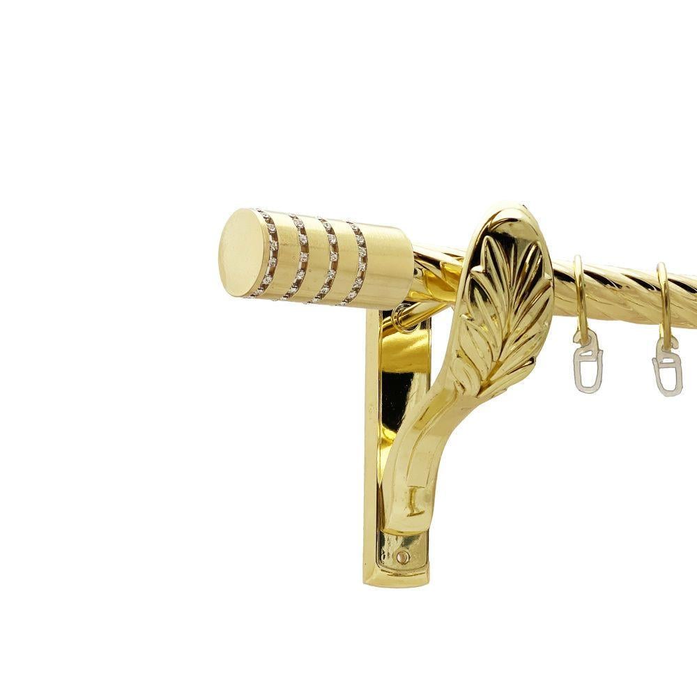 Карниз Orvit Барамелла однорядный скрученный 25 мм 160 см Золотой (00-00021735)