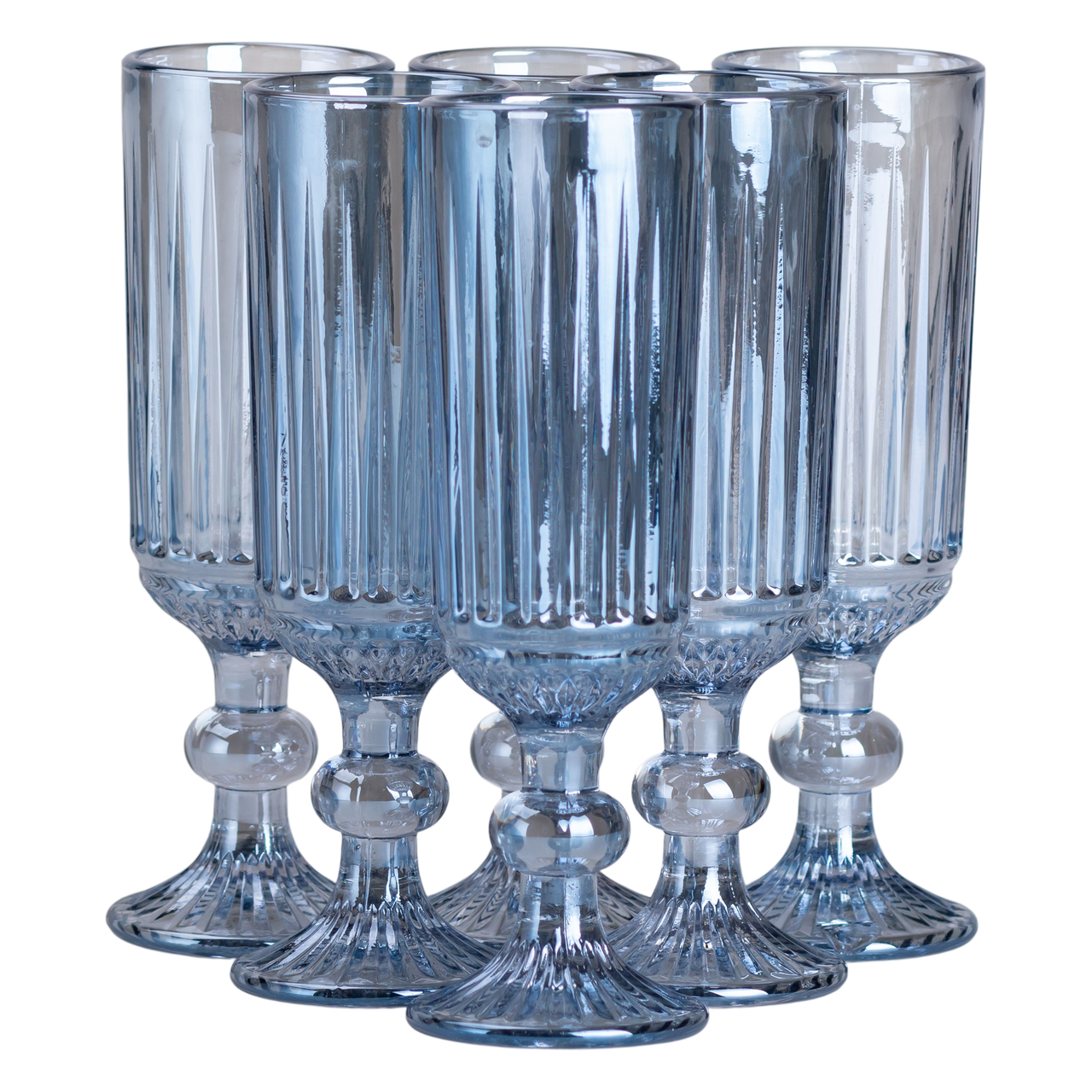 Набор бокалов для шампанского HP-19-67 6 шт. 160 мл Голубой (A-034199)