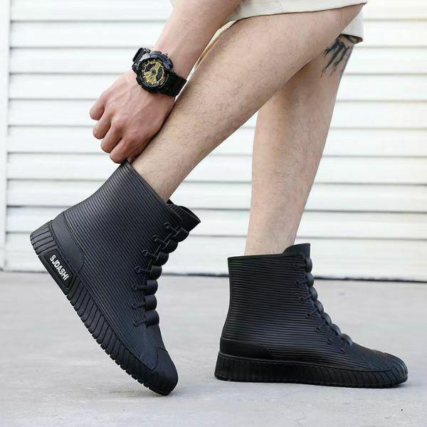 Напівчоботи чоловічі M00028-9 ПВХ з неопреновим носком р. 43 Чорний - фото 2 Напівчоботи чоловічі M00028-9 ПВХ з неопреновим носком р. 43 Чорний - фото 2