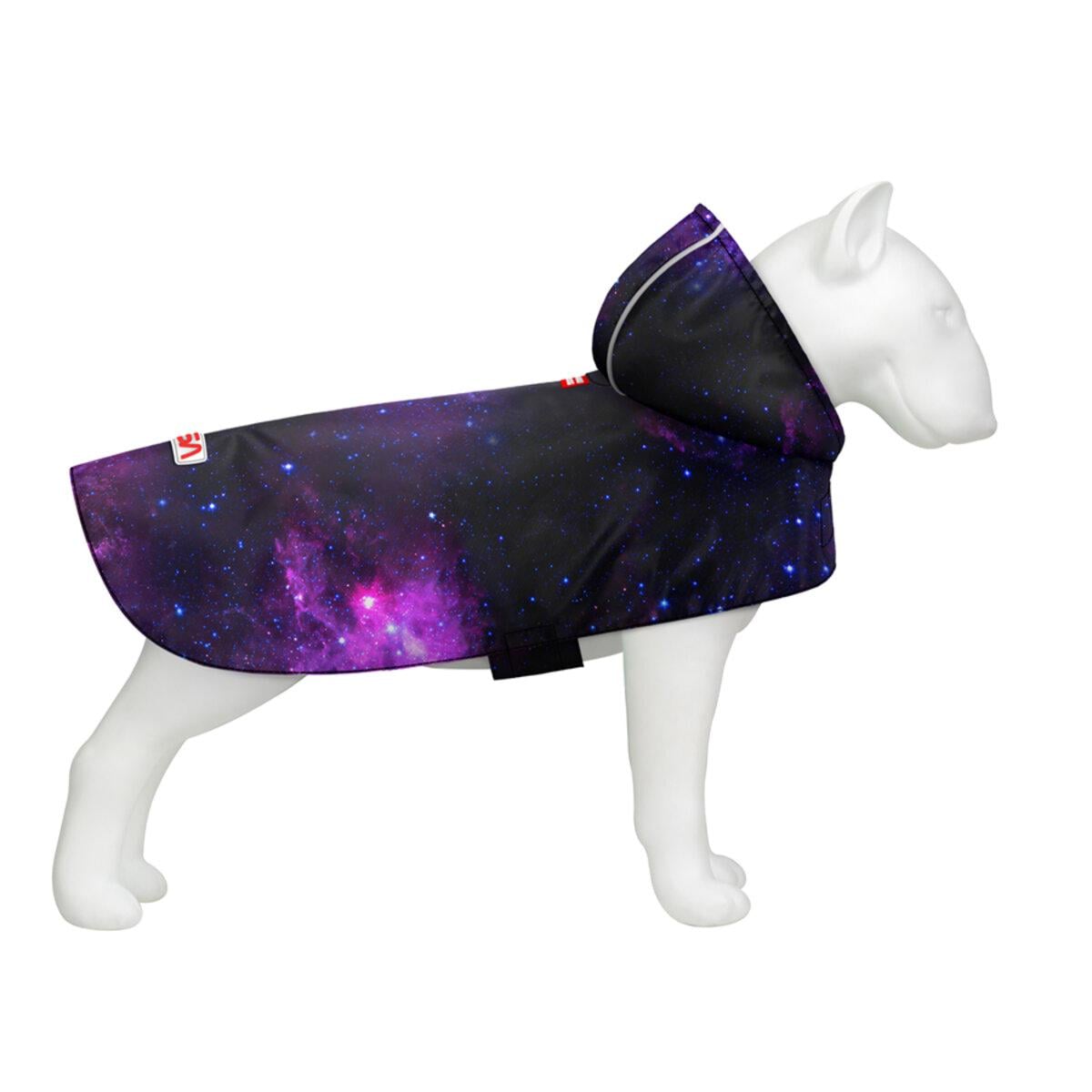 Дождевик-накидка с капюшоном для собак WAUDOG Clothes NASA21 S А 32-35 см B 41-52 см С 26-33 см