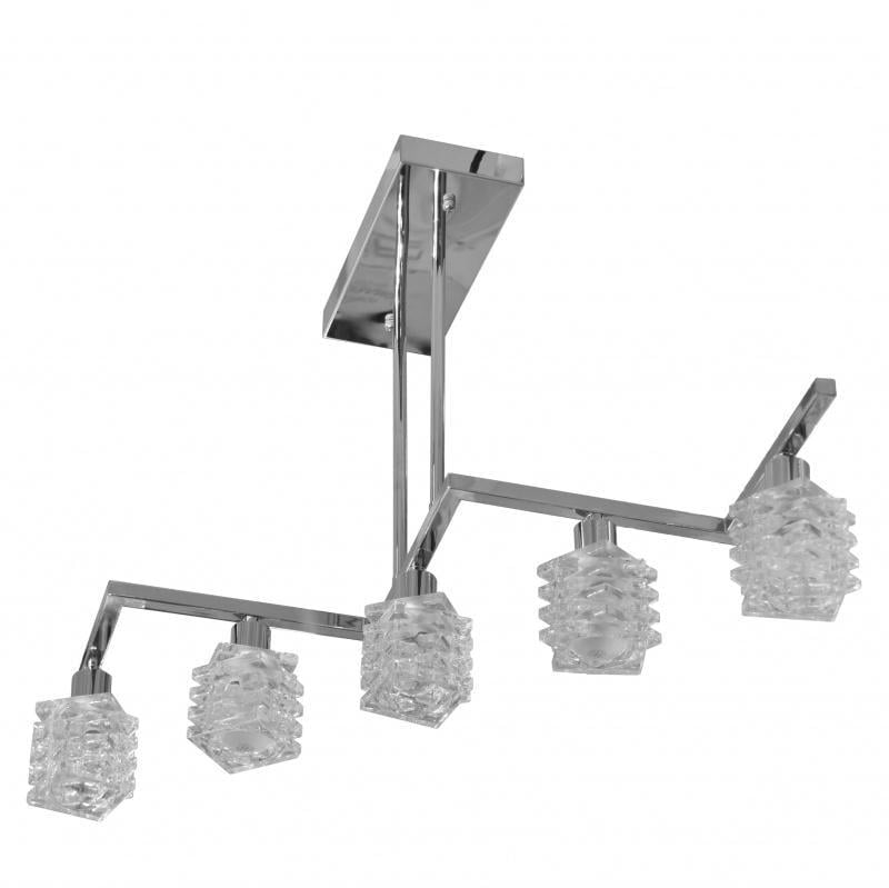 Люстра потолочная лофт Brille Br-586S/5 E14 CH на 5 плафонов Люстра потолочная лофт Brille Br-586S/5 E14 CH на 5 плафонов