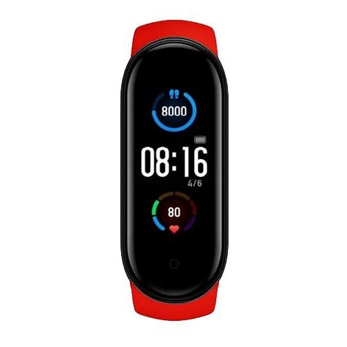 Смарт-часы M5 Smart Bracelet Bluetooth 90 mAh Red (tf4608)