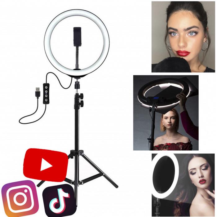 Кольцевая лампа Led Ring с держателем для телефона и штативом 2 м 26 см - фото 6