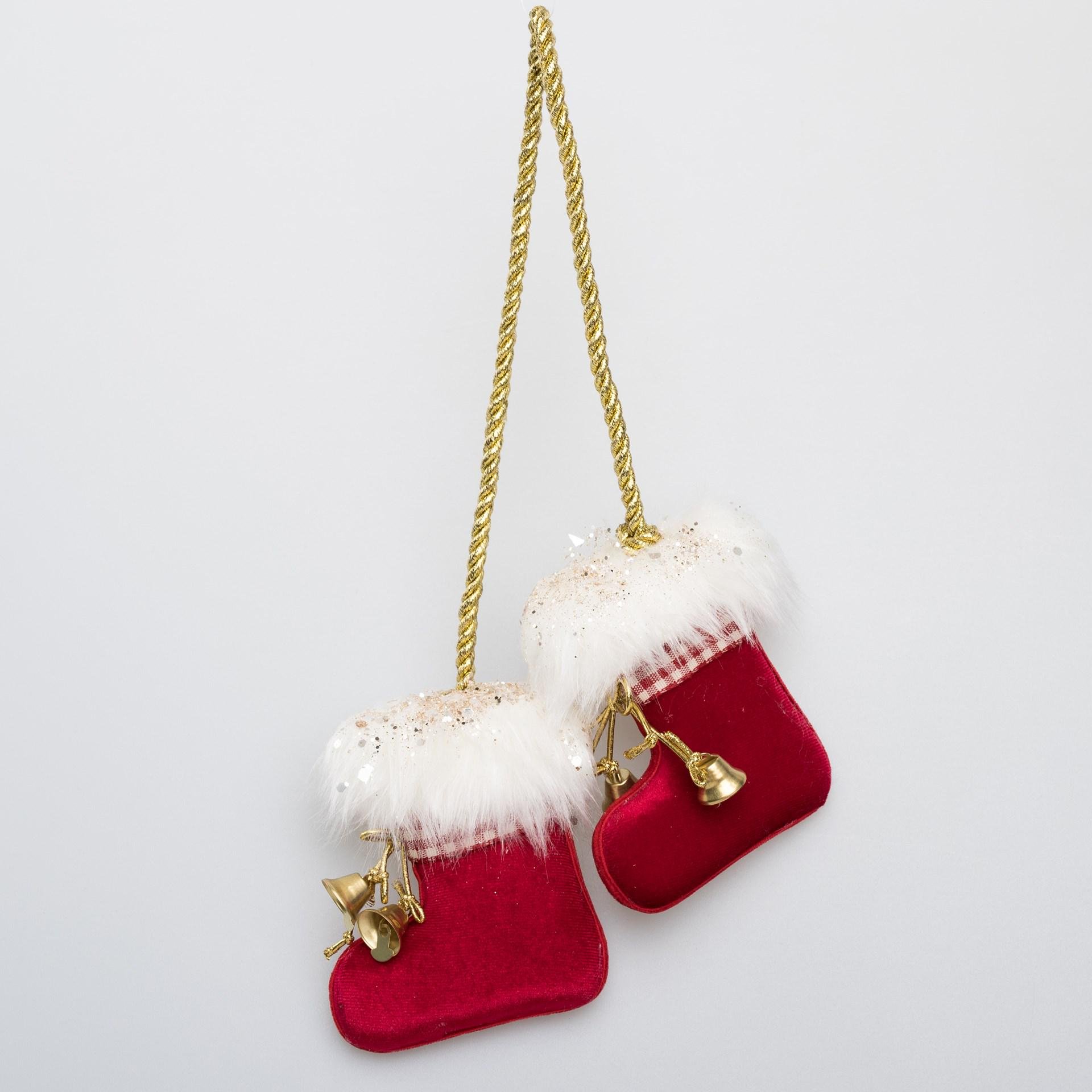 Іграшка на ялинку Флоріаль "Різдво" черевички малятко 8 см (105)