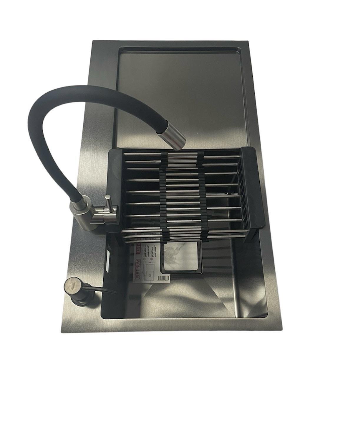 Мойка Pvd Platinum Handmade l 3.0/1.0 и смеситель для кухни гибкий 780x430x220 см Черный Мойка Pvd Platinum Handmade l 3.0/1.0 и смеситель для кухни гибкий 780x430x220 см Черный