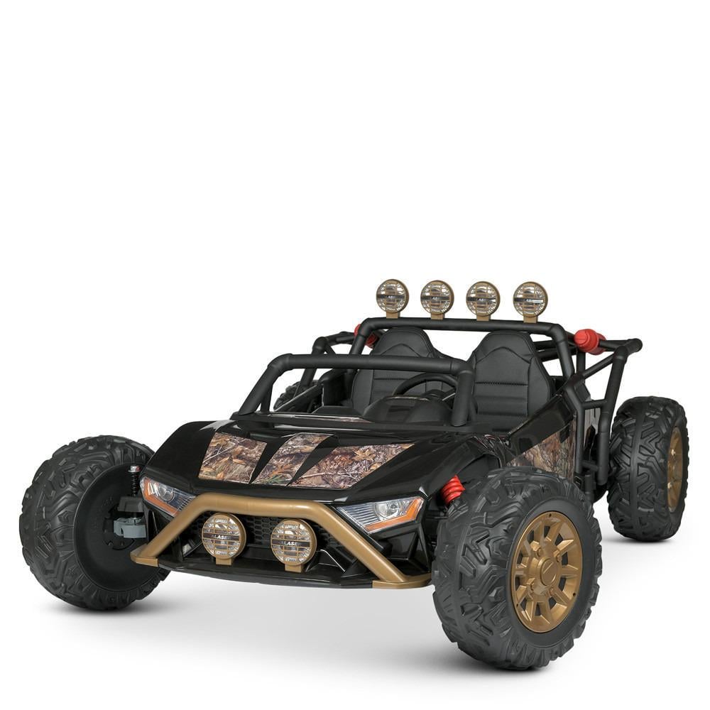 Дитячий електромобіль Bambi Racer JS3168EBLR-18/24V двомісний Чорний/Камуфляж