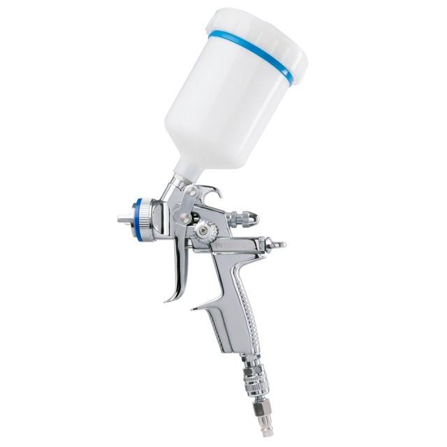 Краскопульт пневматический Intertool PT-0105 HVLP II профессиональный форсунка 1,3 мм верхний пластиковый бачок 600 мл 2 бар (1649634583) - фото 5