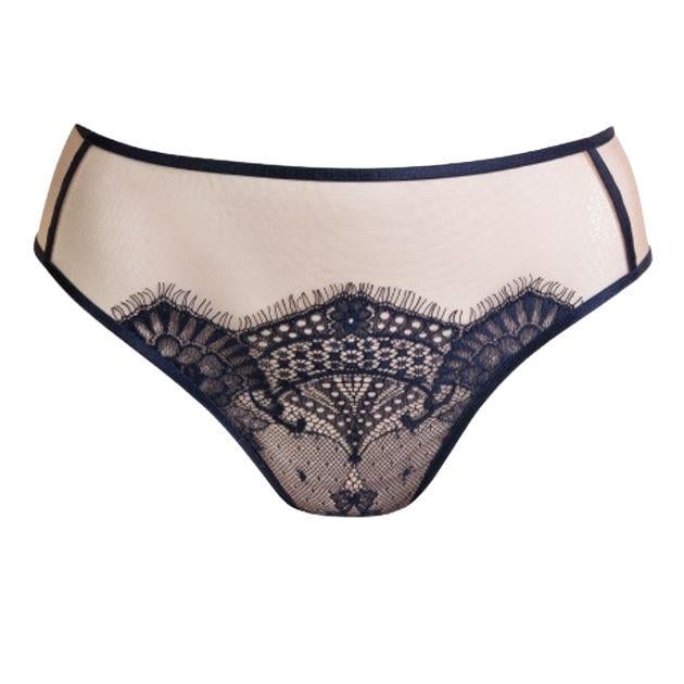 Трусики сліпи Dita von Teese 38 Чорний/Бежевий (21407)