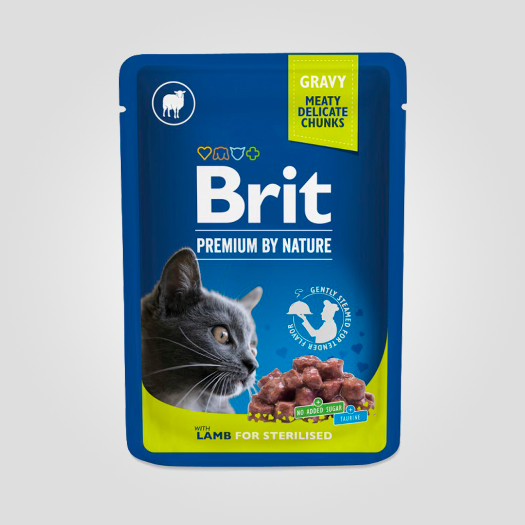 Корм вологий Brit Premium Cat pouch для стерилізованих котів ягня 100 г (20504655) Корм вологий Brit Premium Cat pouch для стерилізованих котів ягня 100 г (20504655)
