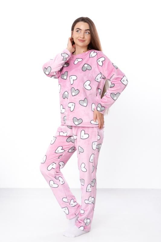 Піжама махрова жіноча кофта та штани з малюнком Носи Своє р. 48 Рожевий (8162-035) Піжама махрова жіноча кофта та штани з малюнком Носи Своє р. 48 Рожевий (8162-035)