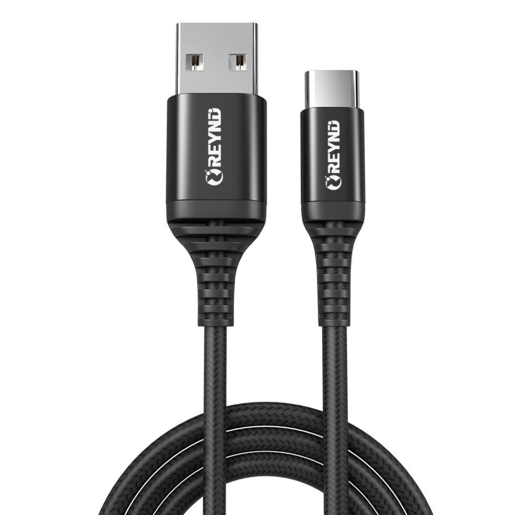 Кабель REYND Nylon USB-A Type-C 3A Black (21540264)