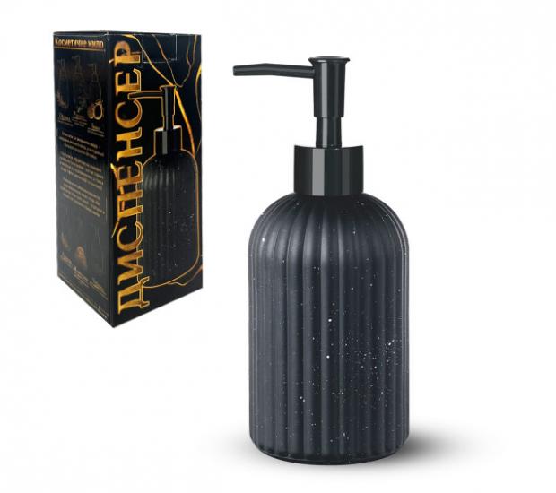 Диспенсер для рідкого мила скляний матовий 440 мл Black (128469) - фото 2 Диспенсер для рідкого мила скляний матовий 440 мл Black (128469) - фото 2