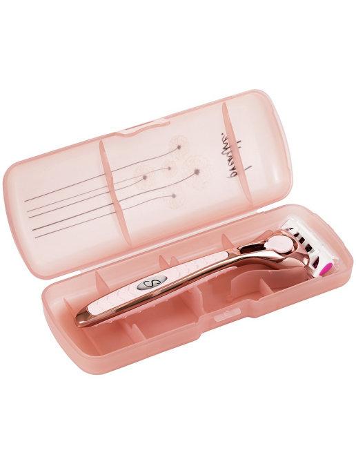 Женский станок для бритья Wilkinson Quattro For Woman Rosegold + дорожный футляр - фото 3