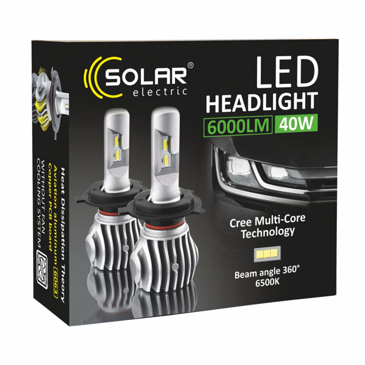 Автомобільна лампа Led Solar H11 12/24 V 6500K 6000 Lm 50 W Cree Chip (4439) - фото 5