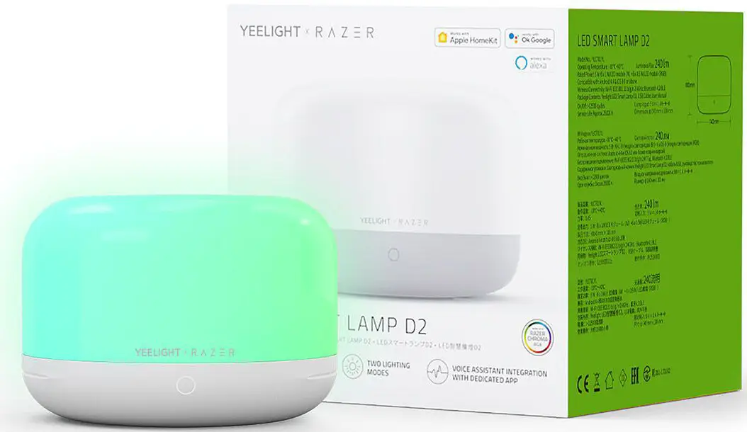 Настільна лампа смарт Yeelight LED Lamp D2 Razer version YLCT01YL White - фото 4 Настільна лампа смарт Yeelight LED Lamp D2 Razer version YLCT01YL White - фото 4