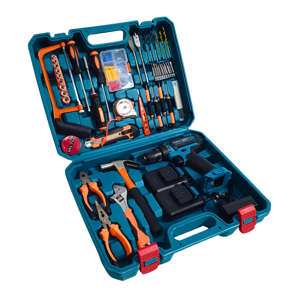 Шуруповерт аккумуляторный 36V с инструментами в кейсе (E-1500)