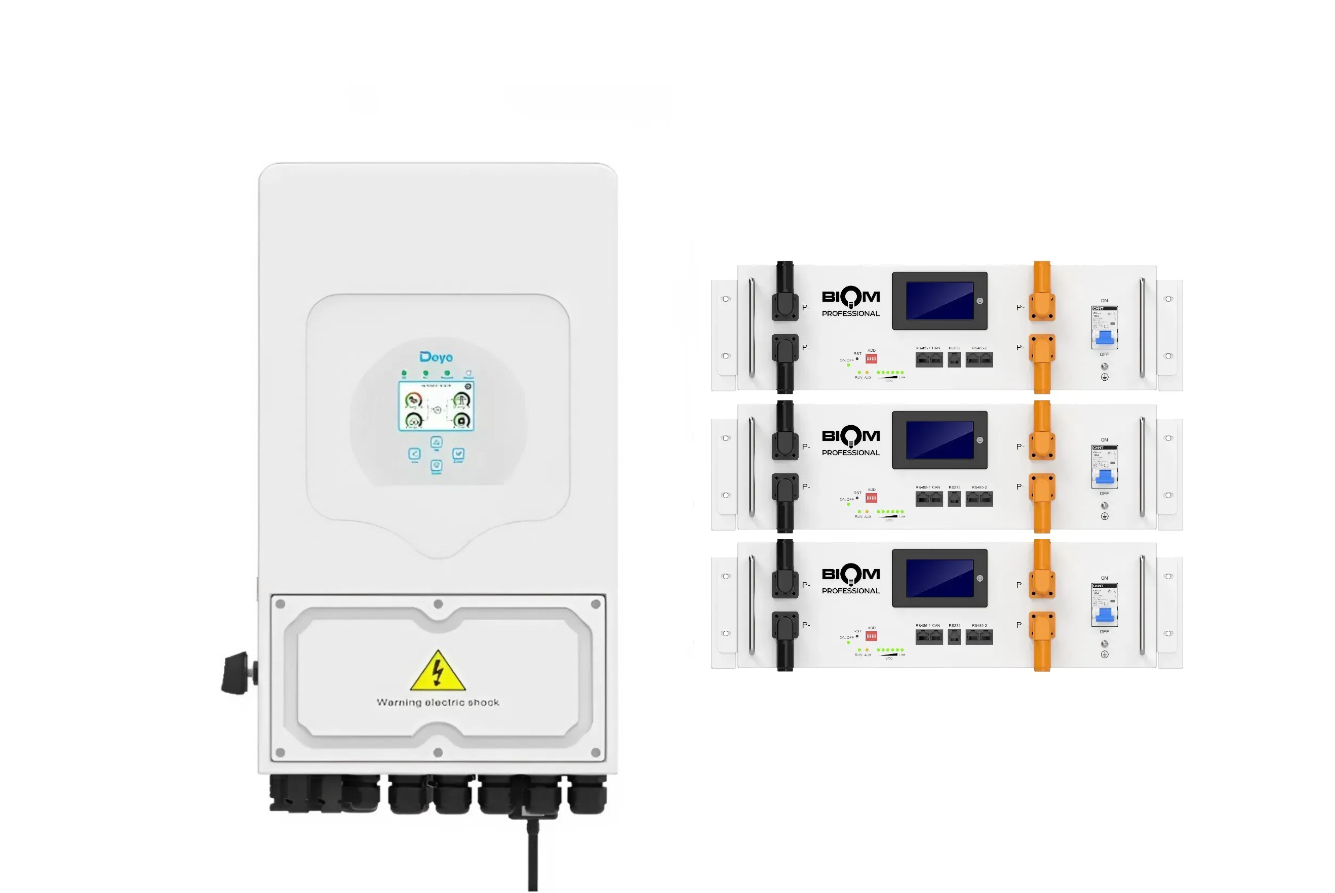 Инвертор Deye SUN-8K-SG05LP1-EU 8 кВт и три батареи Biom Professional BALFP-R512100-UNI 5,12 кВт·ч (33148733)