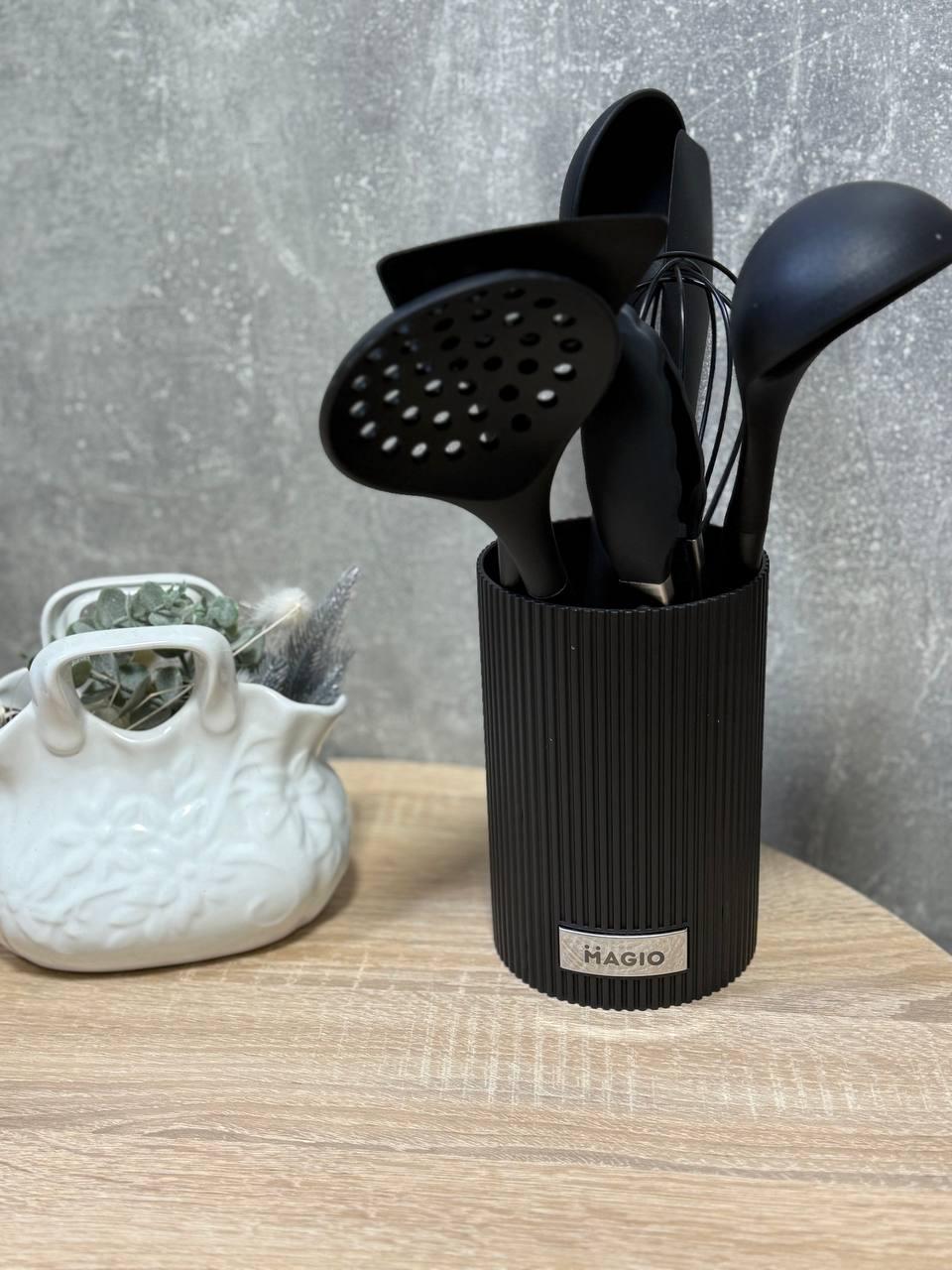 Набор кухонных принадлежностей Magio MG-1129 8 пр. Черный (30255702)