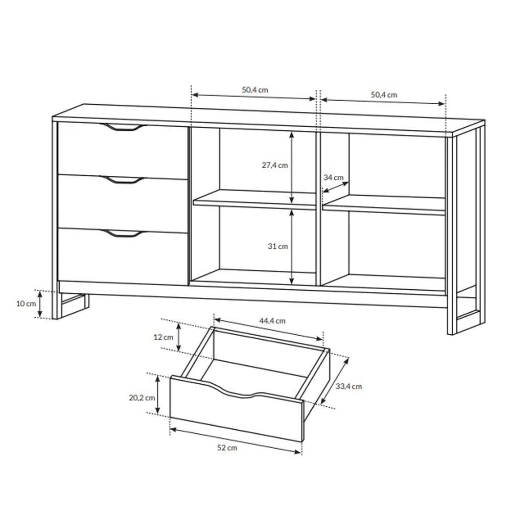 Комод GARDEN 2D3S/160 Дуб санд гранж/Матера (899586) - фото 4